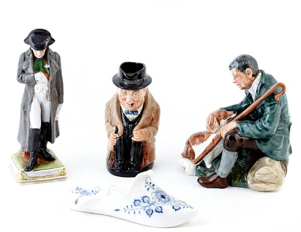 Appraisal: A group of two Royal Doulton figures together with a