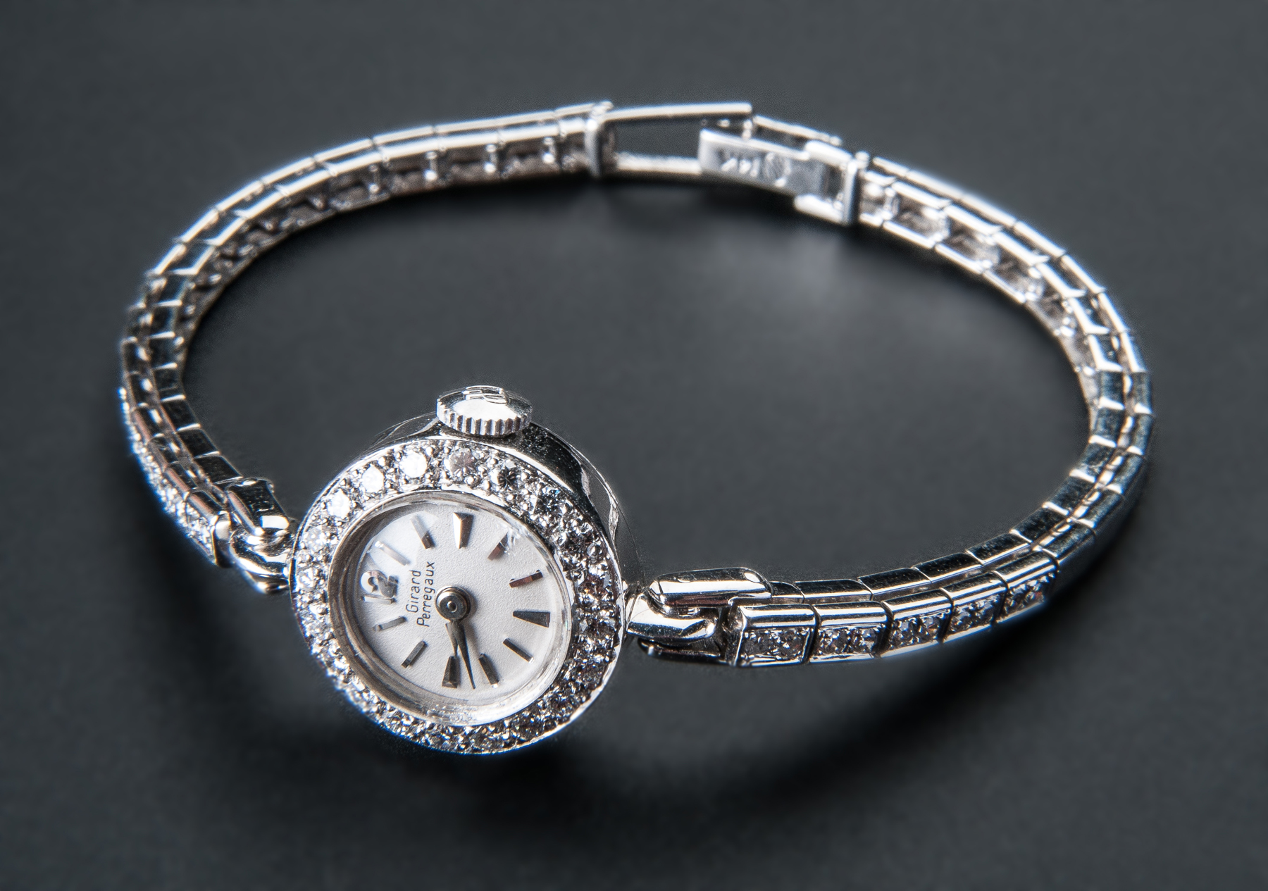 Appraisal: Girard Perregaux Ladies K White Gold Diamond Watch dwt