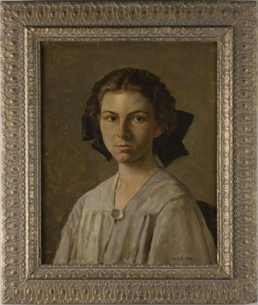 Appraisal: Horace Robbins Burdick MA - Portrait oil on canvas initialed