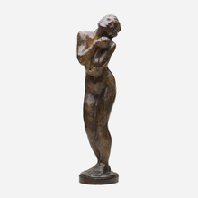 Appraisal: Victor S goffin UNTITLED NUDE bronzed plaster h w d