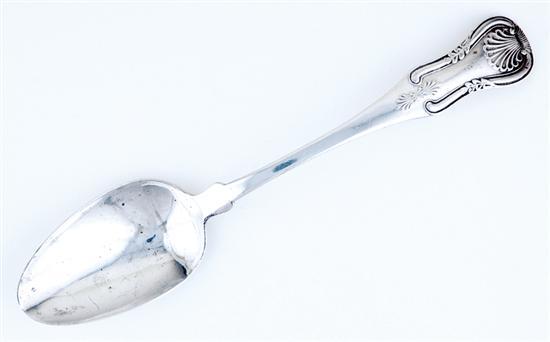 Appraisal: Southern coin silver serving spoon by DB Nichols Savannah Georgia