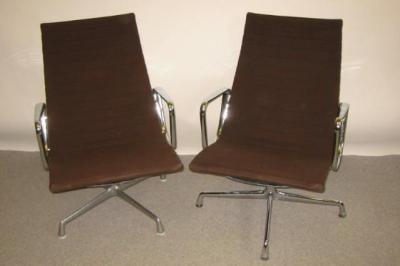 Appraisal: TWO NEAR MATCHING ELBOW CHAIRS after Charles Eames late th