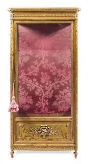 Appraisal: A Louis XVI Style Giltwood Vitrine Height x width x