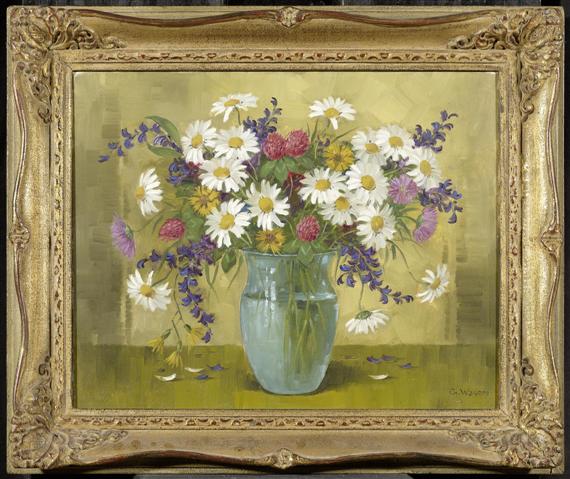 Appraisal: WASEM GOTTLIEB Switzerland th c Bouquet of flowers in a