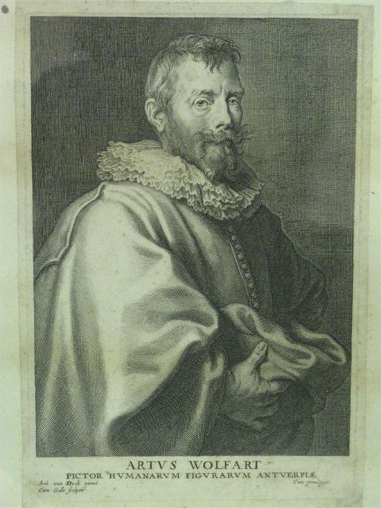 Appraisal: th century engraving after Van Dyke Portrait of Artus Wolfart