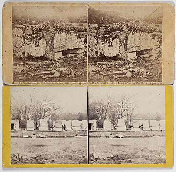 Appraisal: Civil War Stereoview Alexander Gardner Stereoview Dead Sharp-Shooter on the