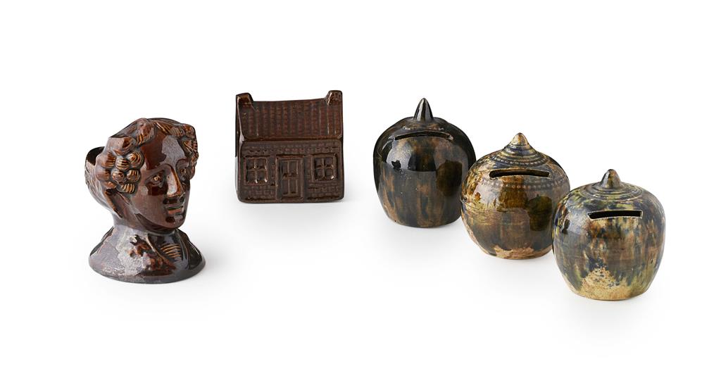 Appraisal: A COLLECTION OF MONEY BOXES BY ROSSLYN POTTERY KIRKCALDY LATE