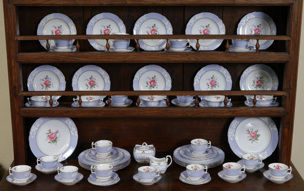 Appraisal: SPODE BLUE MARITIME ROSE CHINA Approx pieces to include Dinner