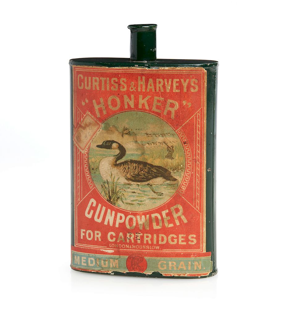 Appraisal: Curtis's and Harvey's Honker Gunpowder Tin Curtis's and Harvey's medium