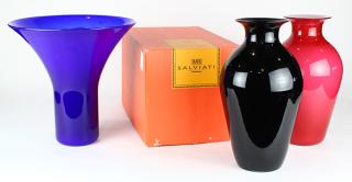 Appraisal: Lot of Salviati Italian art glass vases Lot of Salviati