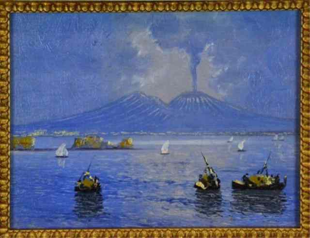 Appraisal: FERDINANDO DEL BASSO OIL ON BOARDSeascape of the Isle of