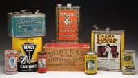 Appraisal: LOT OF NINE ADVERTISING ITEMS Includes early Monamobile oil can