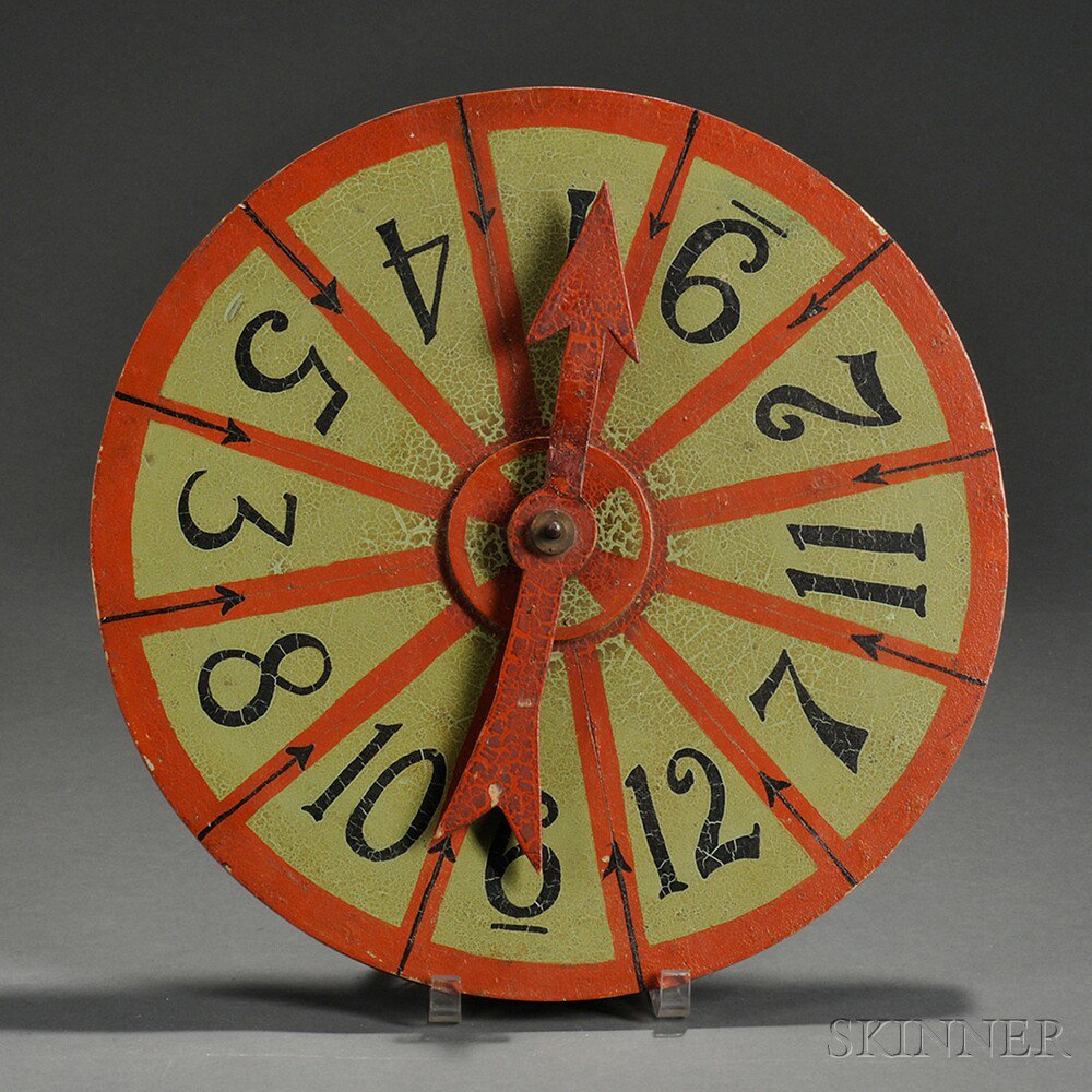 Appraisal: Painted Game of Chance America early th century the circular