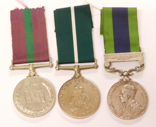 Appraisal: Three medals being silver Afganistan N W F medal awarded