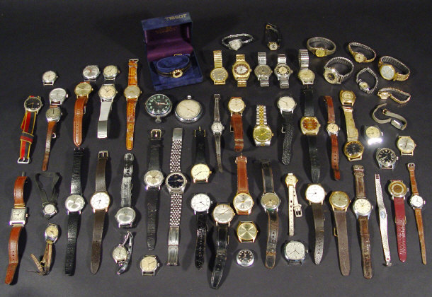 Appraisal: Extensive collection of ladies and gentlemens wrist watches and pocket