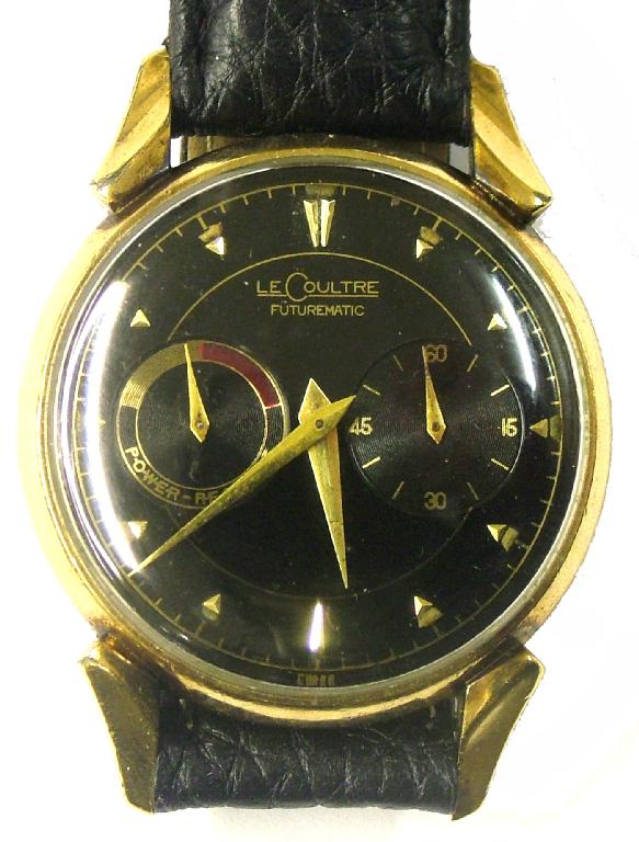 Appraisal: Le Coultre Futurematic gold plated gentleman's wristwatch the black dial