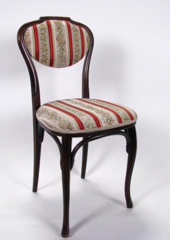 Appraisal: Antique bentwood occassional chair with upholstered seat and back label