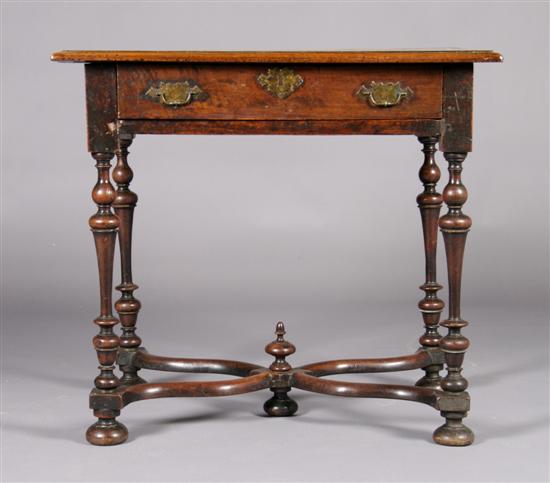 Appraisal: A Walnut William and Mary Style Table Height x width