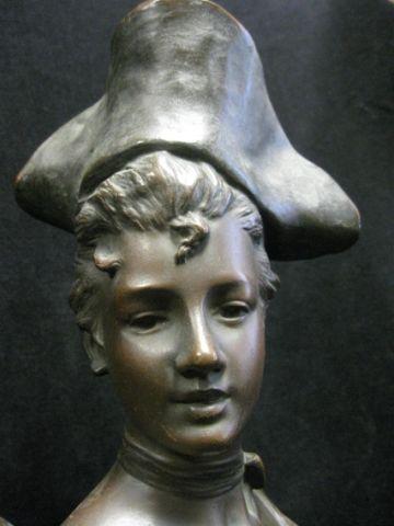 Appraisal: Bronze Bust of a Maiden George Van der Straeten Belgium