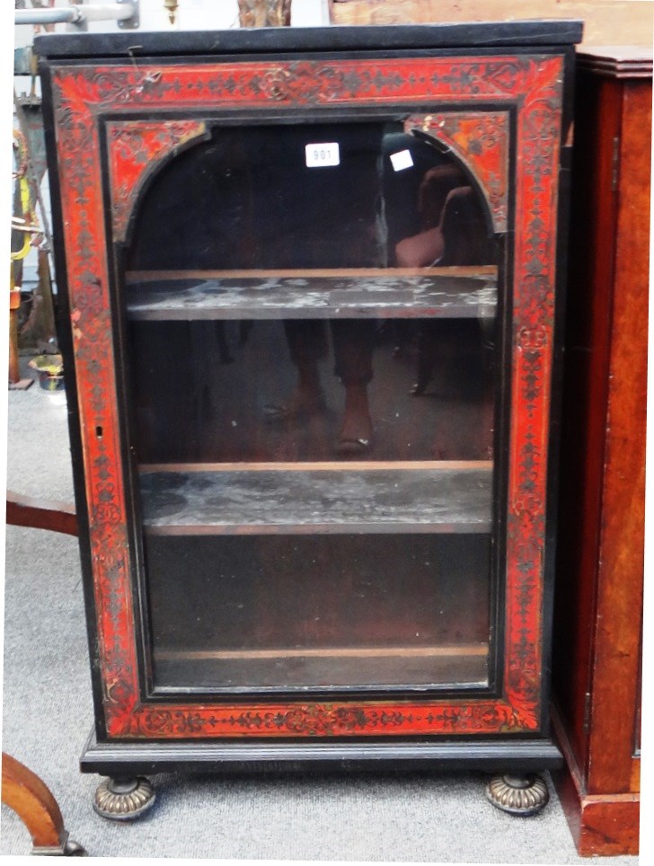 Appraisal: A th century boulle work pier cabinet on brass melon