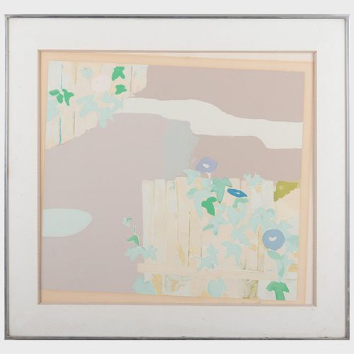 Appraisal: KENZO OKADA - MORNING GLORYScreenprint in colors on wove paper