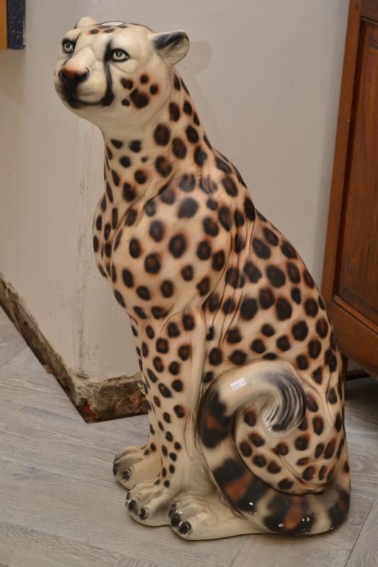 Appraisal: AN IMPRESSIVE CERAMIC LEOPARD AN IMPRESSIVE CERAMIC LEOPARD