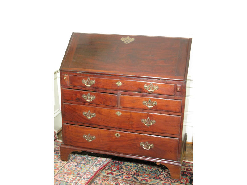 Appraisal: George III Slant Front Desk early th c mahogany fitted