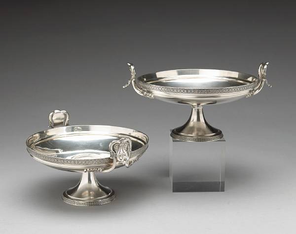 Appraisal: A pair of sterling neoclassical compotesMoore for Tiffany amp Co