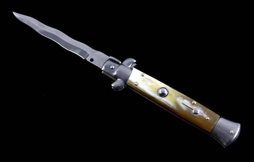 Appraisal: Frank Beltrame Italian Stiletto Kriss Switchblade This is a Frank