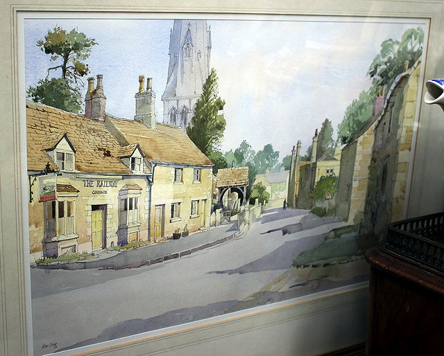 Appraisal: A WATERCOLOUR by Alan Oliver depicting Ketton Rutland signed lower