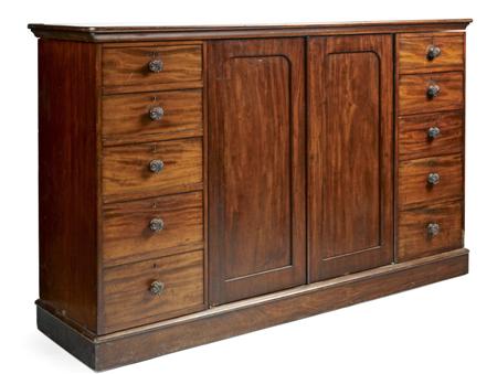 Appraisal: GOOD GEORGE IV MAHOGANY PRESS CUPBOARD BY M WILLSON CIRCA