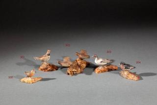 Appraisal: Miniature Woodcock Allen J King - North Scituate RIc in