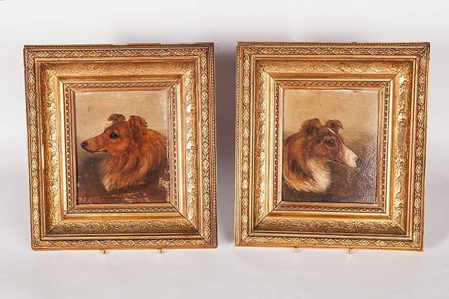 Appraisal: Late th Century English SchoolA pair of studies of border