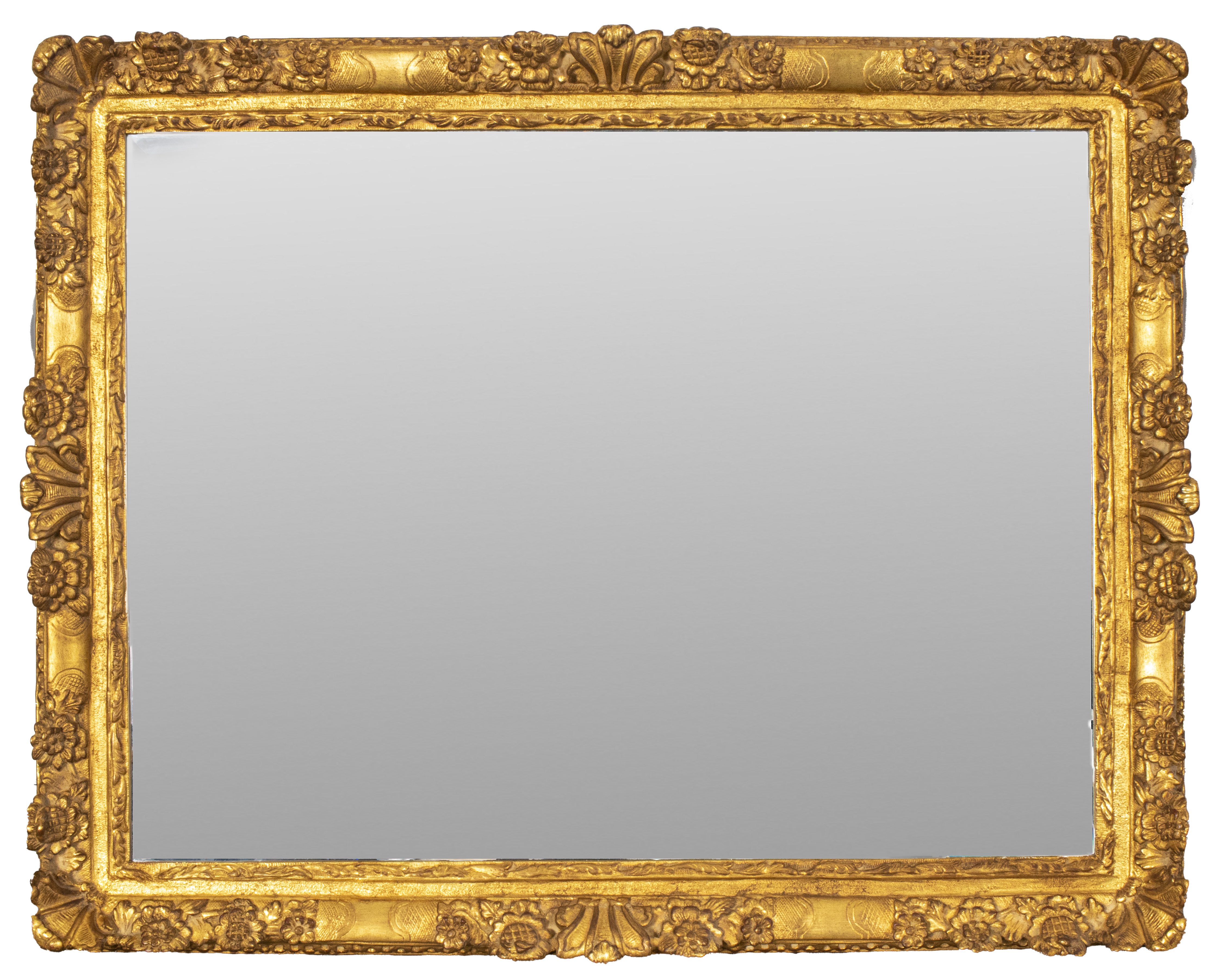 Appraisal: LOUIS XV STYLE MIRROR WITH GILTWOOD FRAME Louis XV style