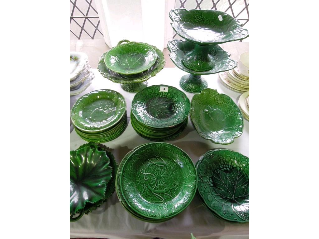 Appraisal: An extensive collection of th century and other green glazed