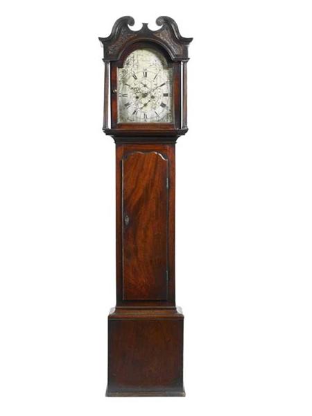 Appraisal: A George III mahogany longcase clock the twin train movement