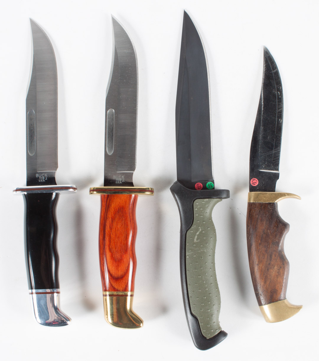 Appraisal: Tactical Knife Other Knives Display case with custom handled knives