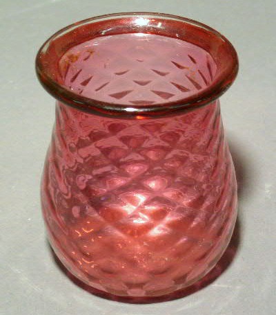 Appraisal: Cranberry glass Christmas light th c h x diam