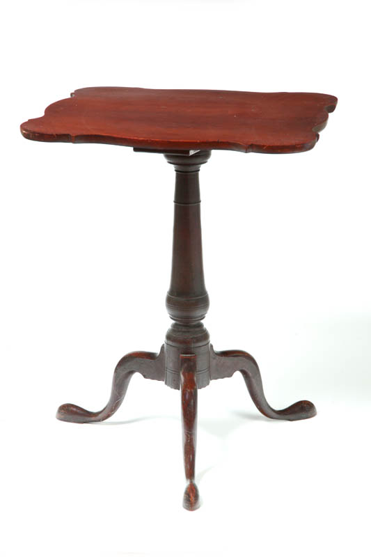 Appraisal: CHIPPENDALE CANDLESTAND American late th century appears to be maple