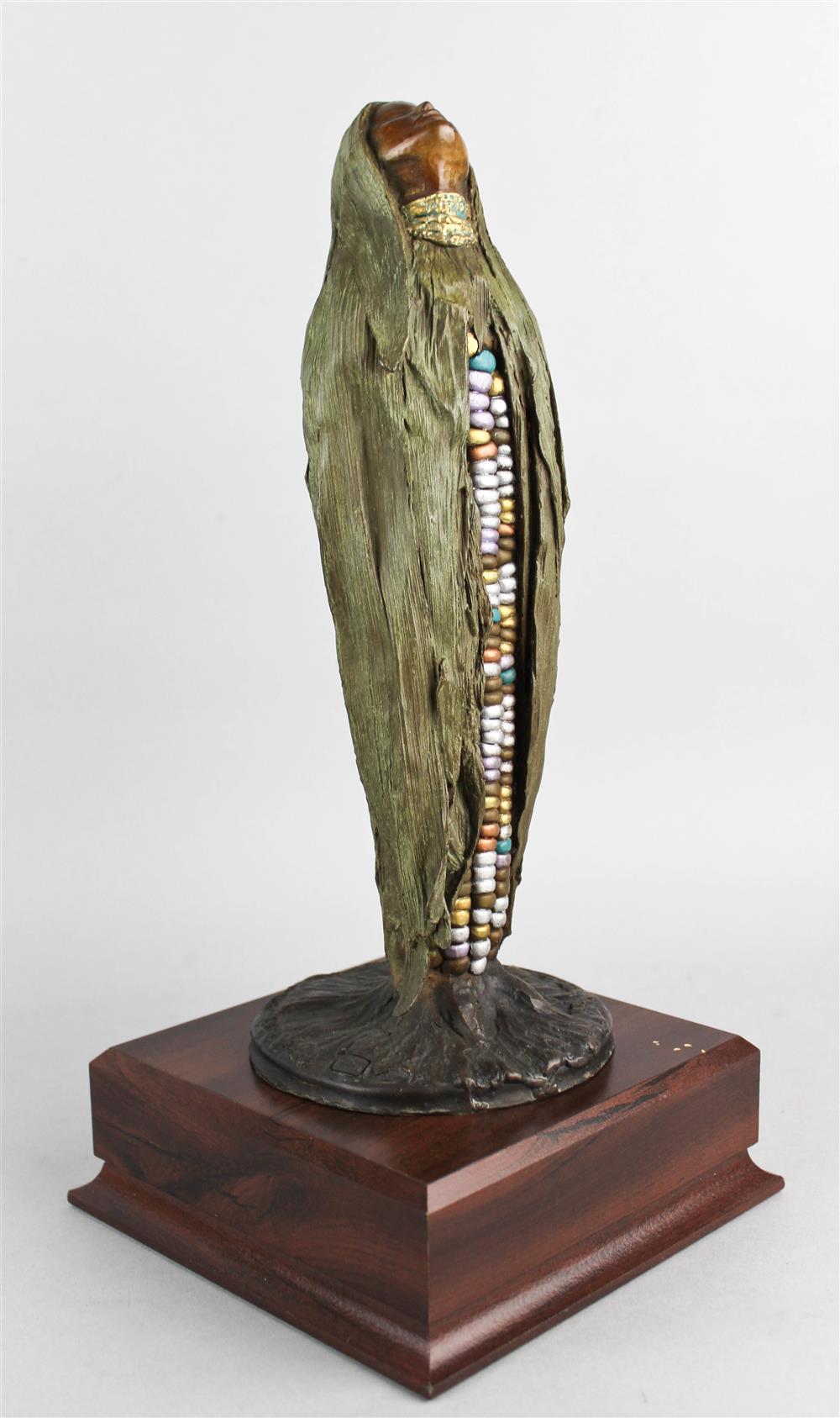 Appraisal: RETHA WALDEN GAMBARO NATIVE AMERICAN CREEK - PATINATED BRONZE SCULPTURE