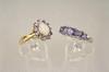 Appraisal: JEWELRY LOT - Lot of two gold and tanzanite rings