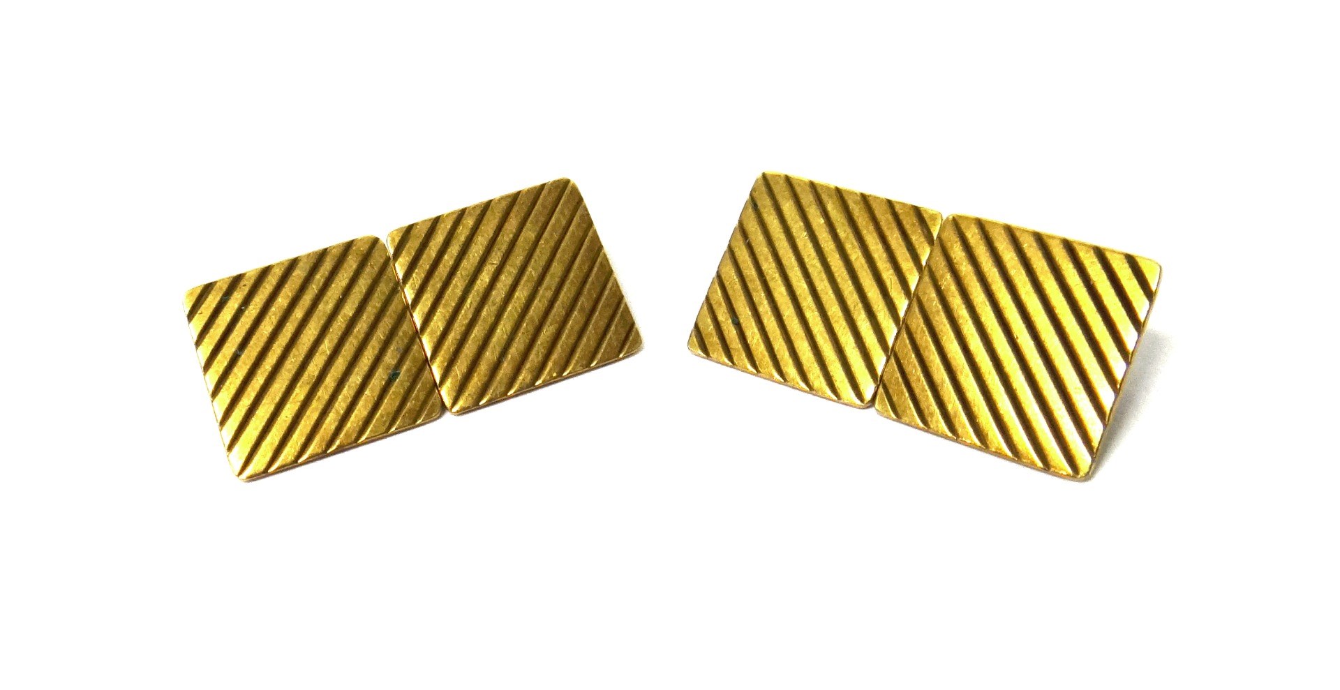 Appraisal: A pair of ct gold cufflinks by Kutchinsky each with