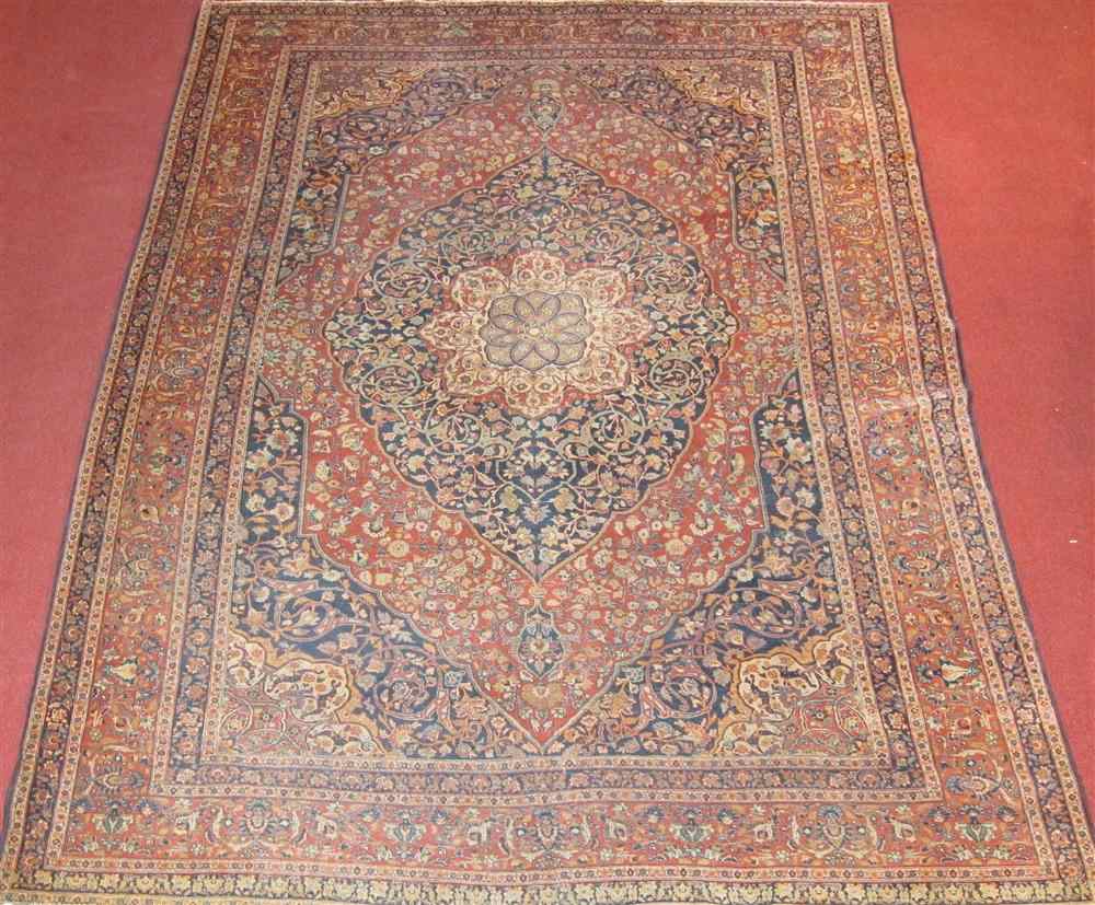 Appraisal: TABRIZ RUG approx ' x ' retail tag Provenance From