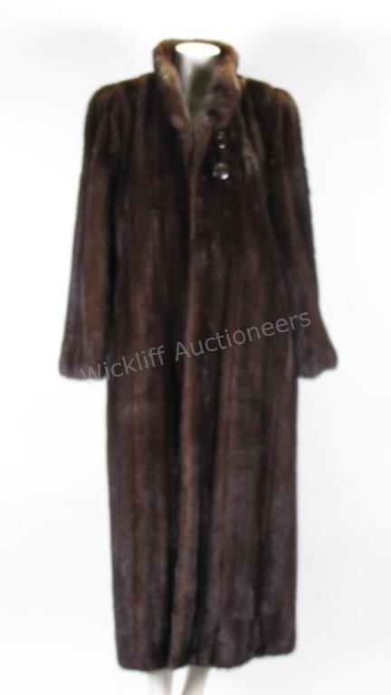 Appraisal: A full length mink fur coat marked inside Evans Collection