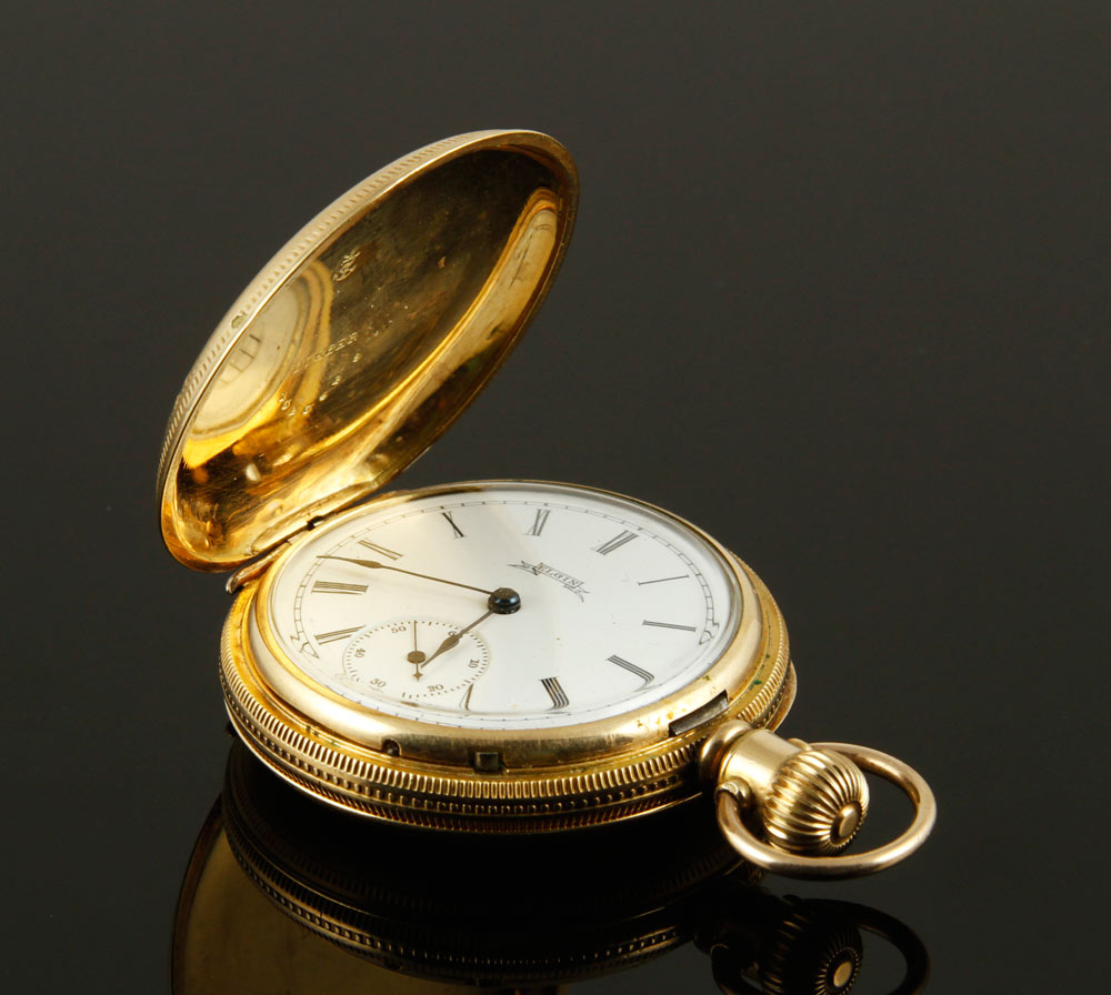 Appraisal: - Elgin K Gold Pocket Watch Elgin K gold pocket