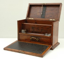 Appraisal: VICTORIAN WALNUT WRITING COMPENDIUM