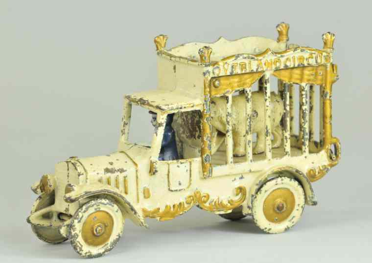 Appraisal: KENTON OVERLAND CIRCUS TRUCK Cast iron painted in white overall