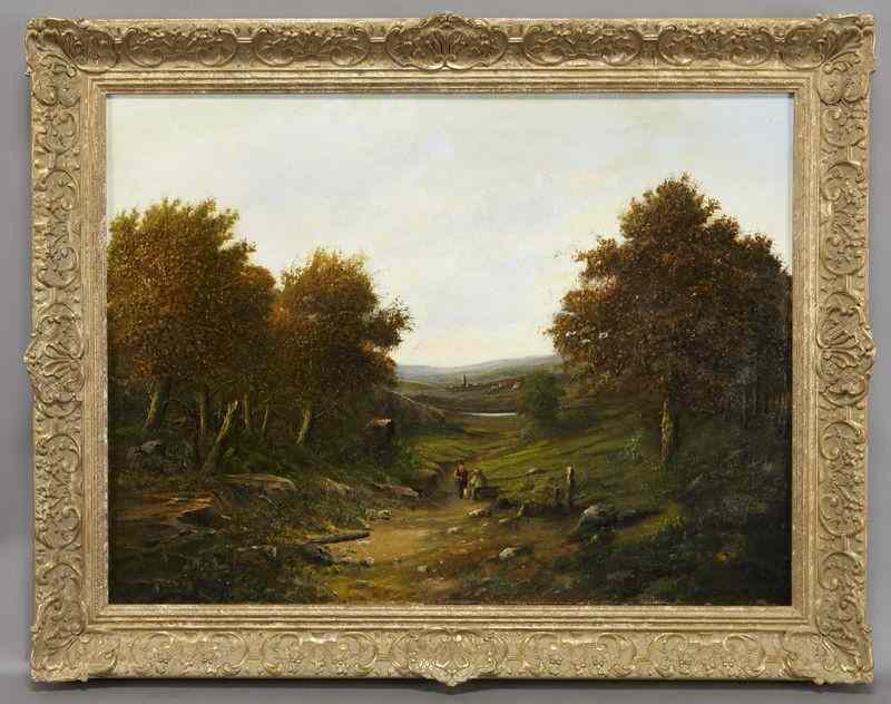 Appraisal: Adriaan Marinus Geyp ''Pastoral Scene'' oilpainting on canvas Canvas ''H