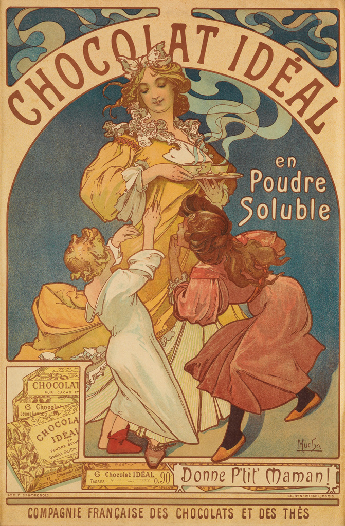 Appraisal: ALPHONSE MUCHA - CHOCOLAT ID AL x inches x cm