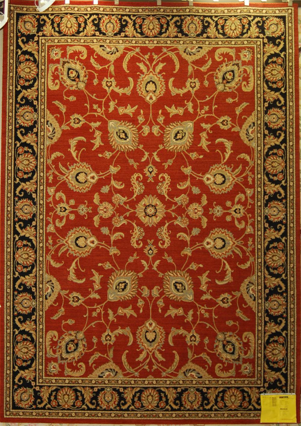 Appraisal: SHAW TRADITIONAL ORIENTAL RUG red with black ivory and tan